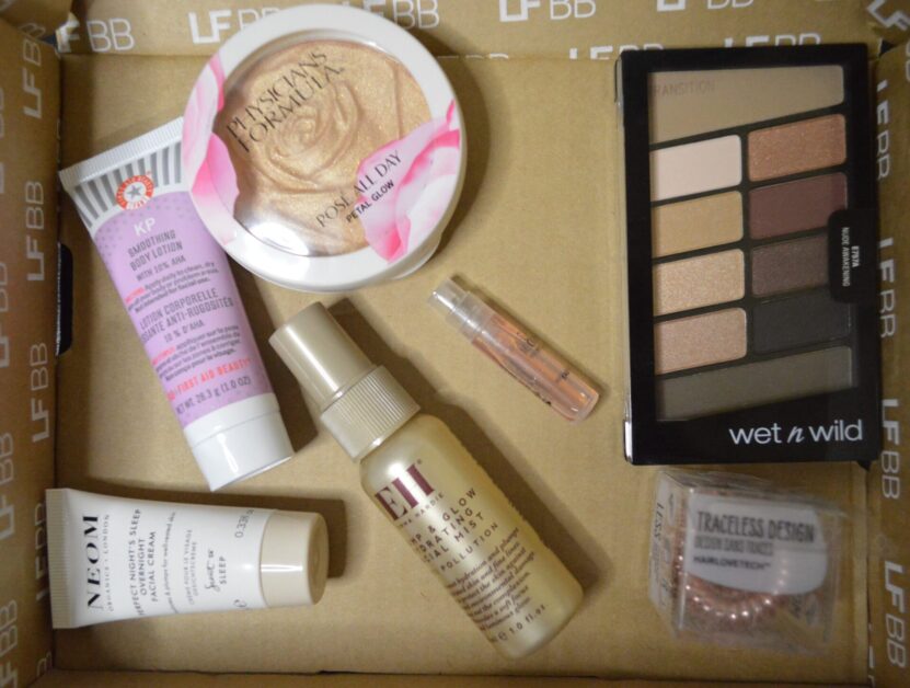 Lookfantastic March Beauty Box Products inside the original box