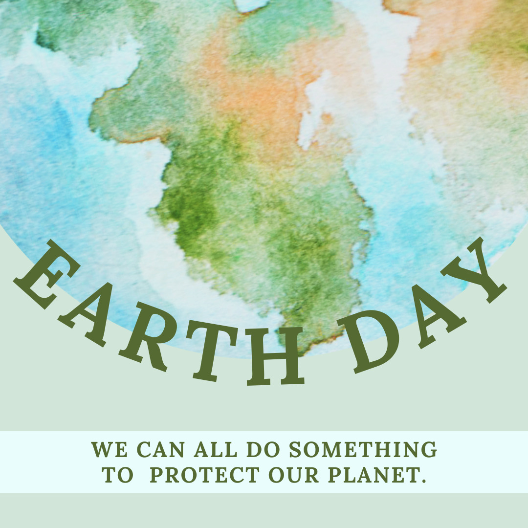 Earth Day cover photo with a call to action to protect the planet
